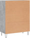 vidaXL - Dressoir - 69,5x34x90 - cm - bewerkt - hout - betongrijs