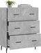 vidaXL - Dressoir - 69,5x34x90 - cm - bewerkt - hout - betongrijs