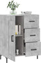 vidaXL - Dressoir - 69,5x34x90 - cm - bewerkt - hout - betongrijs
