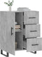 vidaXL - Dressoir - 69,5x34x90 - cm - bewerkt - hout - betongrijs