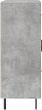 vidaXL - Dressoir - 69,5x34x90 - cm - bewerkt - hout - betongrijs