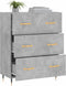 vidaXL - Dressoir - 69,5x34x90 - cm - bewerkt - hout - betongrijs