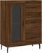 vidaXL - Dressoir - 69,5x34x90 - cm - bewerkt - hout - bruin - eikenkleur