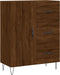 vidaXL - Dressoir - 69,5x34x90 - cm - bewerkt - hout - bruin - eikenkleur