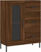 vidaXL - Dressoir - 69,5x34x90 - cm - bewerkt - hout - bruin - eikenkleur