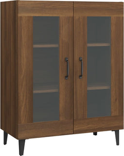 vidaXL - Dressoir - 69,5x34x90 - cm - bewerkt - hout - bruin - eikenkleur