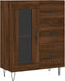 vidaXL - Dressoir - 69,5x34x90 - cm - bewerkt - hout - bruin - eikenkleur