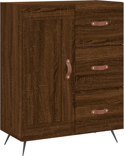 vidaXL - Dressoir - 69,5x34x90 - cm - bewerkt - hout - bruin - eikenkleur
