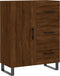 vidaXL - Dressoir - 69,5x34x90 - cm - bewerkt - hout - bruin - eikenkleur