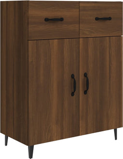 vidaXL - Dressoir - 69,5x34x90 - cm - bewerkt - hout - bruin - eikenkleur