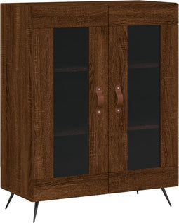 vidaXL - Dressoir - 69,5x34x90 - cm - bewerkt - hout - bruin - eikenkleur