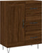 vidaXL - Dressoir - 69,5x34x90 - cm - bewerkt - hout - bruin - eikenkleur