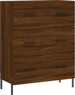 vidaXL - Dressoir - 69,5x34x90 - cm - bewerkt - hout - bruin - eikenkleur