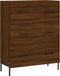 vidaXL - Dressoir - 69,5x34x90 - cm - bewerkt - hout - bruin - eikenkleur