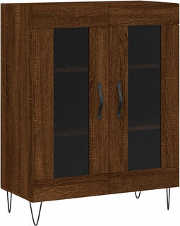 vidaXL - Dressoir - 69,5x34x90 - cm - bewerkt - hout - bruin - eikenkleur
