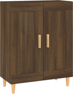 vidaXL - Dressoir - 69,5x34x90 - cm - bewerkt - hout - bruin - eikenkleur