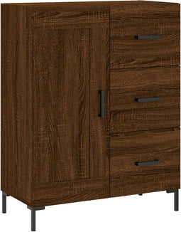 vidaXL - Dressoir - 69,5x34x90 - cm - bewerkt - hout - bruin - eikenkleur