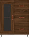 vidaXL - Dressoir - 69,5x34x90 - cm - bewerkt - hout - bruin - eikenkleur