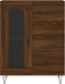 vidaXL - Dressoir - 69,5x34x90 - cm - bewerkt - hout - bruin - eikenkleur