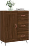 vidaXL - Dressoir - 69,5x34x90 - cm - bewerkt - hout - bruin - eikenkleur