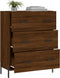 vidaXL - Dressoir - 69,5x34x90 - cm - bewerkt - hout - bruin - eikenkleur