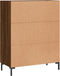 vidaXL - Dressoir - 69,5x34x90 - cm - bewerkt - hout - bruin - eikenkleur