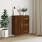 vidaXL - Dressoir - 69,5x34x90 - cm - bewerkt - hout - bruin - eikenkleur