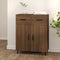 vidaXL - Dressoir - 69,5x34x90 - cm - bewerkt - hout - bruin - eikenkleur