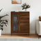 vidaXL - Dressoir - 69,5x34x90 - cm - bewerkt - hout - bruin - eikenkleur