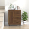 vidaXL - Dressoir - 69,5x34x90 - cm - bewerkt - hout - bruin - eikenkleur