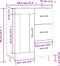 vidaXL - Dressoir - 69,5x34x90 - cm - bewerkt - hout - bruin - eikenkleur