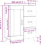 vidaXL - Dressoir - 69,5x34x90 - cm - bewerkt - hout - bruin - eikenkleur