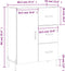 vidaXL - Dressoir - 69,5x34x90 - cm - bewerkt - hout - bruin - eikenkleur