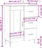 vidaXL - Dressoir - 69,5x34x90 - cm - bewerkt - hout - bruin - eikenkleur