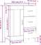 vidaXL - Dressoir - 69,5x34x90 - cm - bewerkt - hout - bruin - eikenkleur