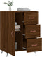 vidaXL - Dressoir - 69,5x34x90 - cm - bewerkt - hout - bruin - eikenkleur