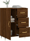 vidaXL - Dressoir - 69,5x34x90 - cm - bewerkt - hout - bruin - eikenkleur