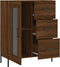 vidaXL - Dressoir - 69,5x34x90 - cm - bewerkt - hout - bruin - eikenkleur