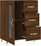 vidaXL - Dressoir - 69,5x34x90 - cm - bewerkt - hout - bruin - eikenkleur