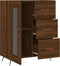 vidaXL - Dressoir - 69,5x34x90 - cm - bewerkt - hout - bruin - eikenkleur