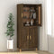 vidaXL - Dressoir - 69,5x34x90 - cm - bewerkt - hout - bruin - eikenkleur