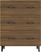 vidaXL - Dressoir - 69,5x34x90 - cm - bewerkt - hout - bruin - eikenkleur