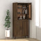 vidaXL - Dressoir - 69,5x34x90 - cm - bewerkt - hout - bruin - eikenkleur