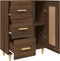 vidaXL - Dressoir - 69,5x34x90 - cm - bewerkt - hout - bruin - eikenkleur