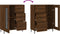 vidaXL - Dressoir - 69,5x34x90 - cm - bewerkt - hout - bruin - eikenkleur