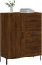vidaXL - Dressoir - 69,5x34x90 - cm - bewerkt - hout - bruin - eikenkleur