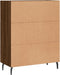 vidaXL - Dressoir - 69,5x34x90 - cm - bewerkt - hout - bruin - eikenkleur