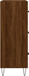 vidaXL - Dressoir - 69,5x34x90 - cm - bewerkt - hout - bruin - eikenkleur