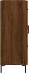 vidaXL - Dressoir - 69,5x34x90 - cm - bewerkt - hout - bruin - eikenkleur