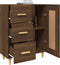 vidaXL - Dressoir - 69,5x34x90 - cm - bewerkt - hout - bruin - eikenkleur